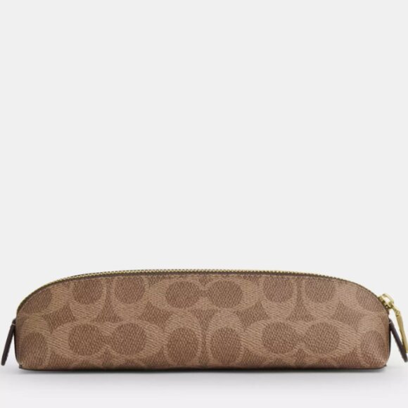 Coach Pencil Case In Signature Canvas - Picture 1 of 2
